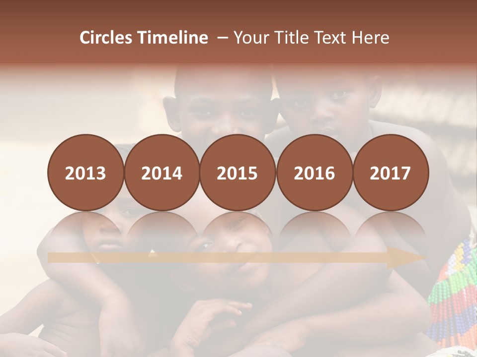 South Africa - December 15: South African Children Posing. Great Trekking December 15, 2005 In South Africa. PowerPoint Template