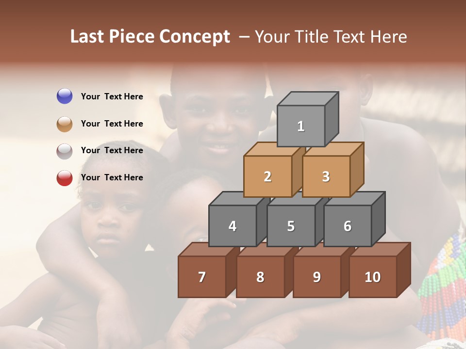 South Africa - December 15: South African Children Posing. Great Trekking December 15, 2005 In South Africa. PowerPoint Template