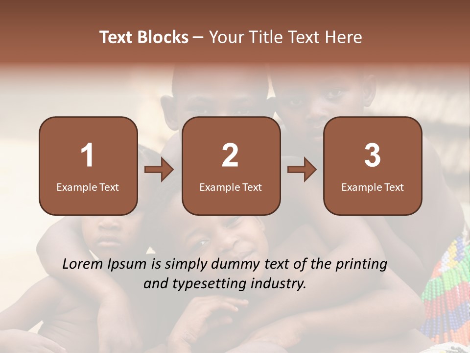 South Africa - December 15: South African Children Posing. Great Trekking December 15, 2005 In South Africa. PowerPoint Template