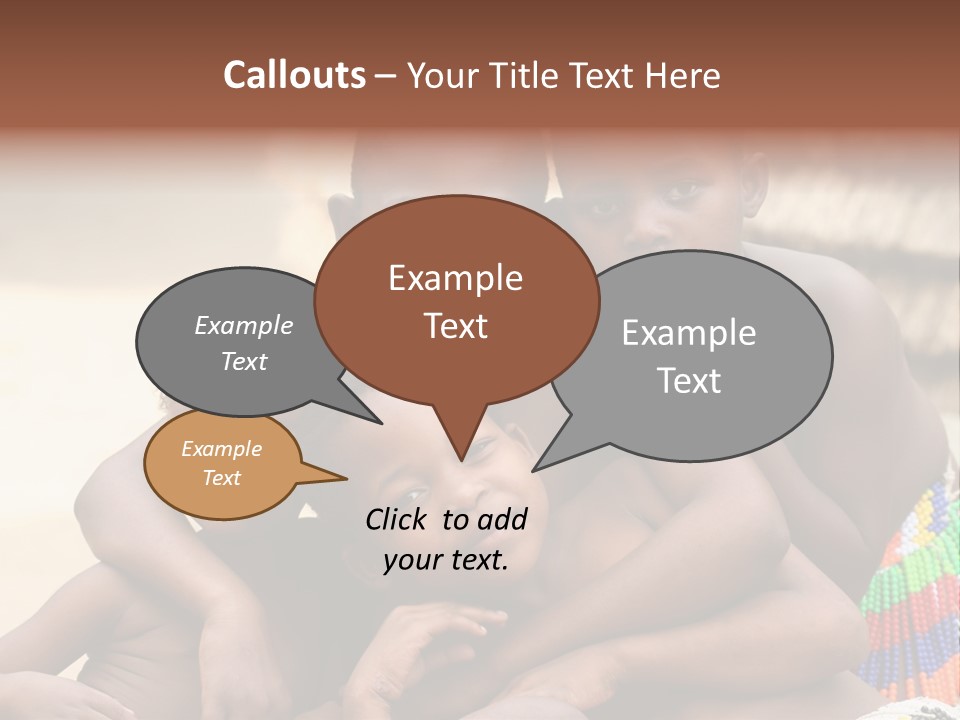 South Africa - December 15: South African Children Posing. Great Trekking December 15, 2005 In South Africa. PowerPoint Template