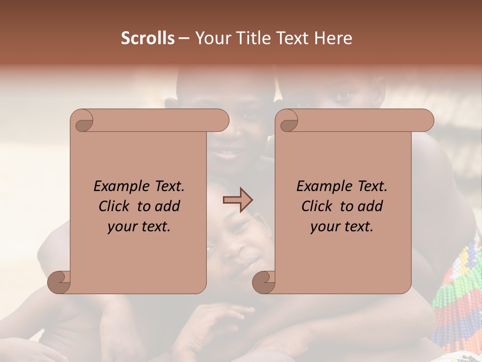 South Africa - December 15: South African Children Posing. Great Trekking December 15, 2005 In South Africa. PowerPoint Template