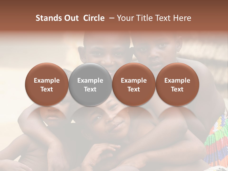 South Africa - December 15: South African Children Posing. Great Trekking December 15, 2005 In South Africa. PowerPoint Template