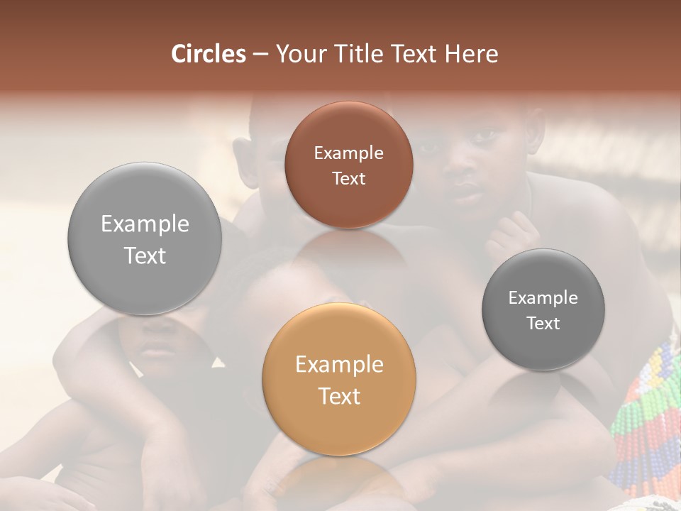 South Africa - December 15: South African Children Posing. Great Trekking December 15, 2005 In South Africa. PowerPoint Template