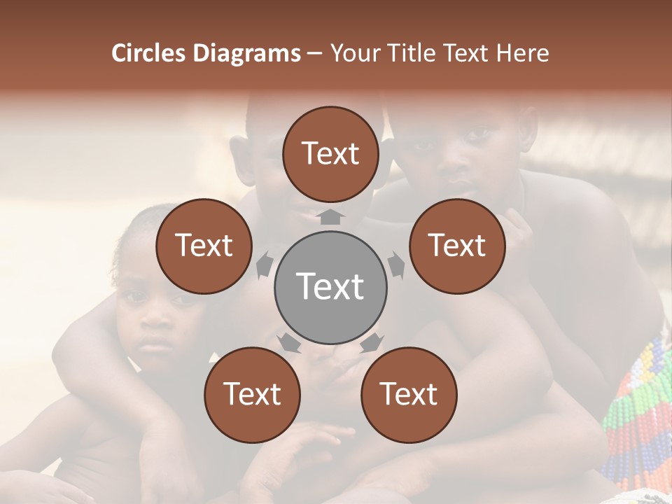 South Africa - December 15: South African Children Posing. Great Trekking December 15, 2005 In South Africa. PowerPoint Template