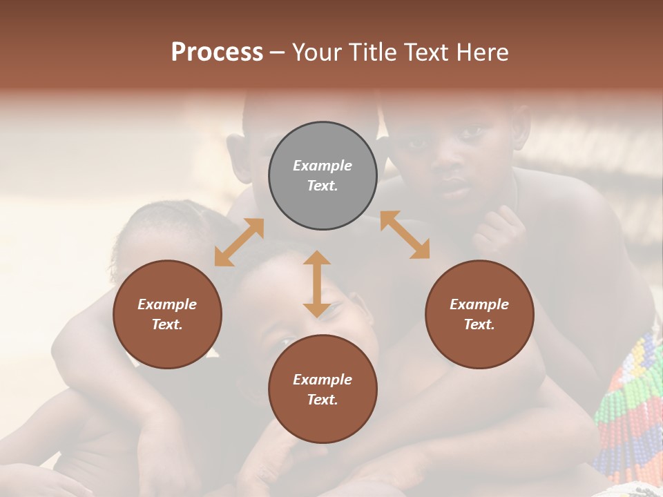 South Africa - December 15: South African Children Posing. Great Trekking December 15, 2005 In South Africa. PowerPoint Template