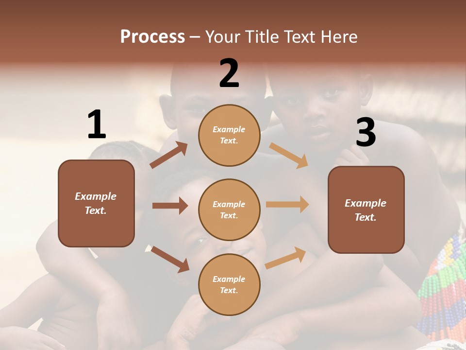 South Africa - December 15: South African Children Posing. Great Trekking December 15, 2005 In South Africa. PowerPoint Template