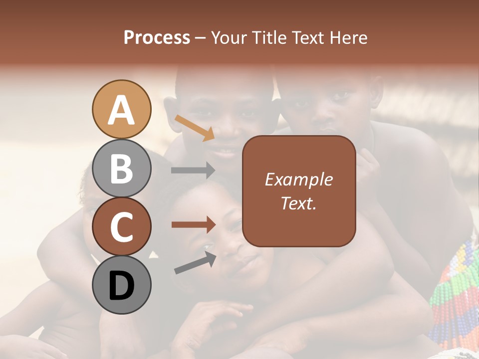 South Africa - December 15: South African Children Posing. Great Trekking December 15, 2005 In South Africa. PowerPoint Template