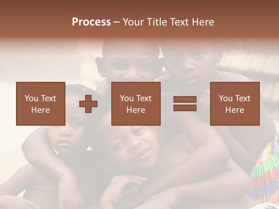 South Africa - December 15: South African Children Posing. Great Trekking December 15, 2005 In South Africa. PowerPoint Template