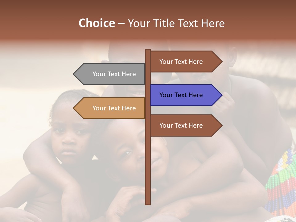 South Africa - December 15: South African Children Posing. Great Trekking December 15, 2005 In South Africa. PowerPoint Template