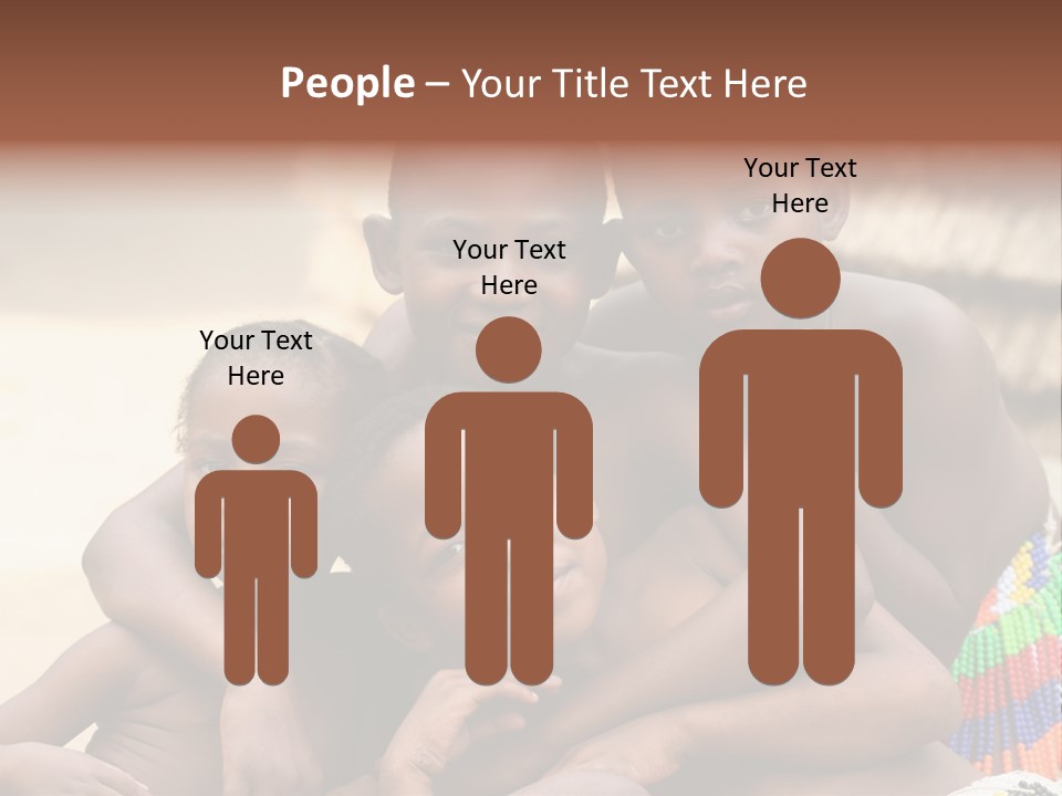 South Africa - December 15: South African Children Posing. Great Trekking December 15, 2005 In South Africa. PowerPoint Template