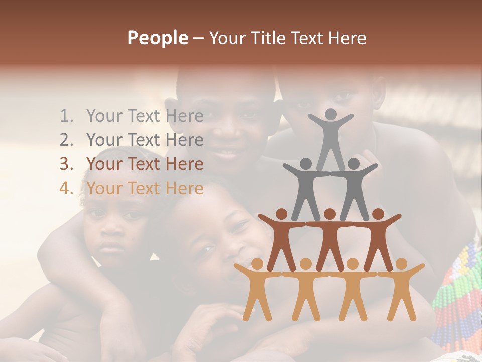 South Africa - December 15: South African Children Posing. Great Trekking December 15, 2005 In South Africa. PowerPoint Template