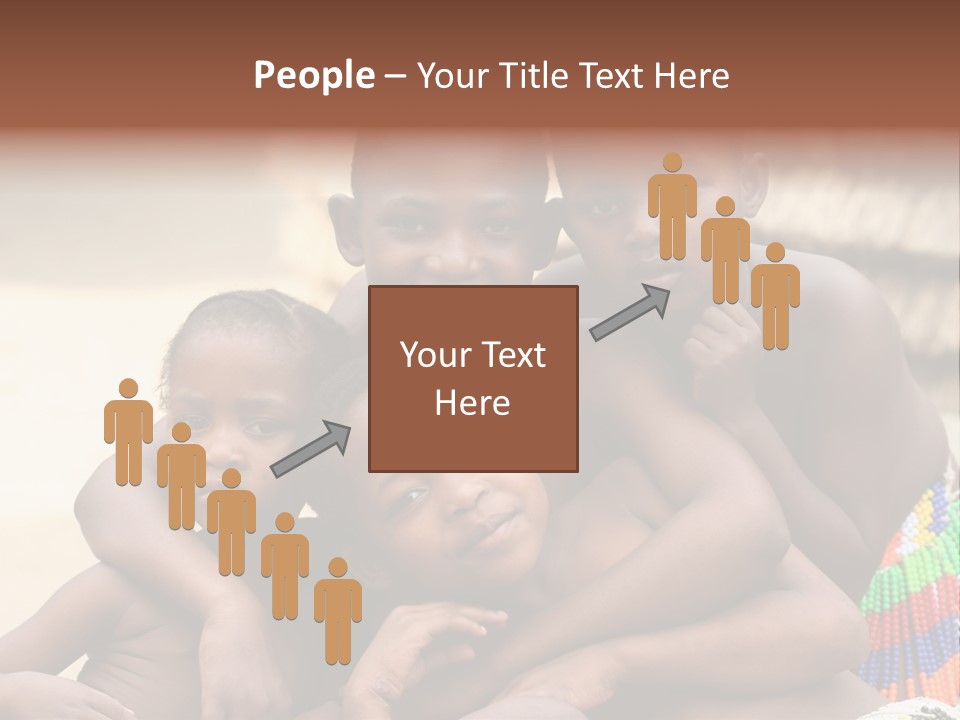 South Africa - December 15: South African Children Posing. Great Trekking December 15, 2005 In South Africa. PowerPoint Template