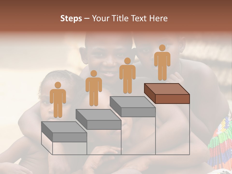 South Africa - December 15: South African Children Posing. Great Trekking December 15, 2005 In South Africa. PowerPoint Template