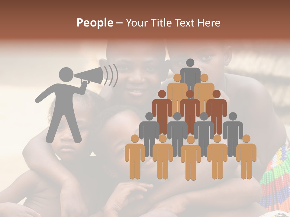 South Africa - December 15: South African Children Posing. Great Trekking December 15, 2005 In South Africa. PowerPoint Template