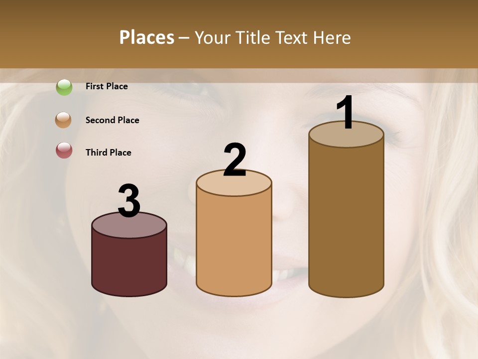 Head Shot Of Woman Smiling PowerPoint Template