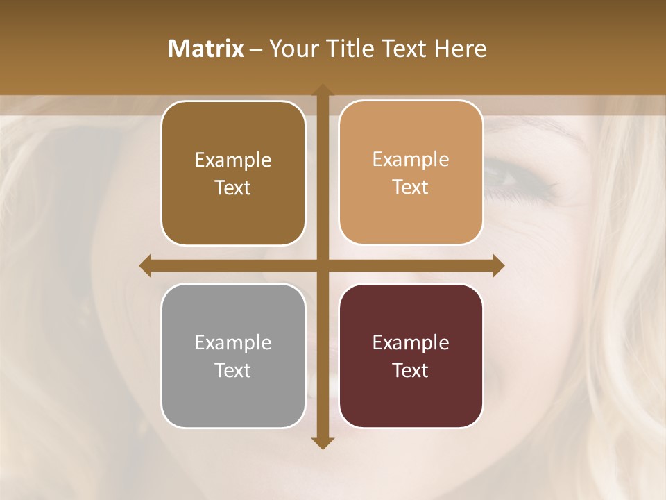 Head Shot Of Woman Smiling PowerPoint Template