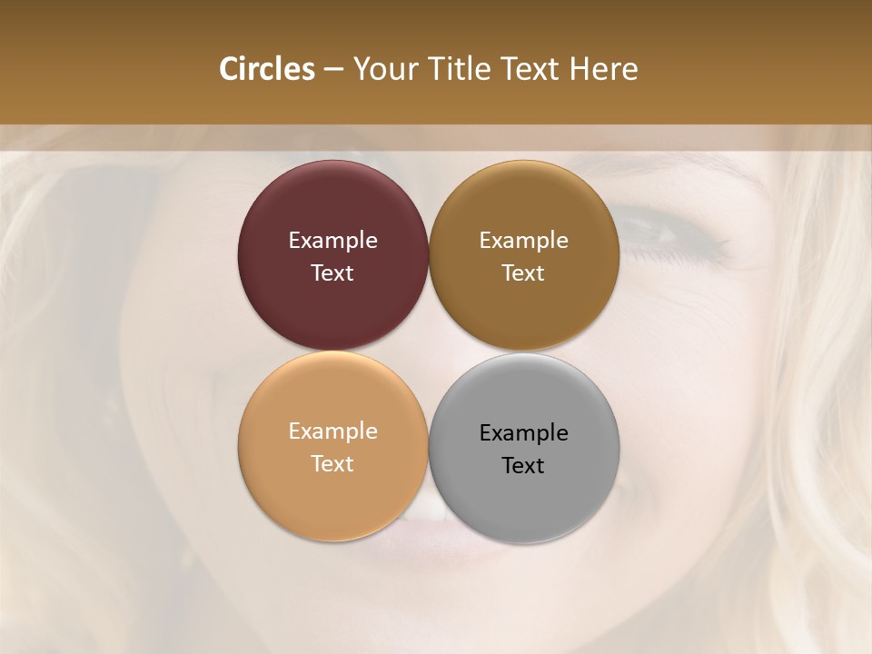 Head Shot Of Woman Smiling PowerPoint Template