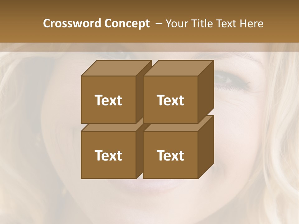 Head Shot Of Woman Smiling PowerPoint Template