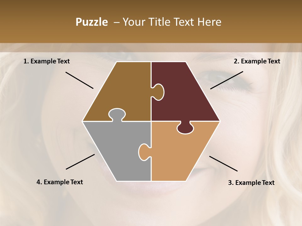 Head Shot Of Woman Smiling PowerPoint Template