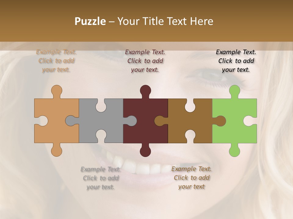 Head Shot Of Woman Smiling PowerPoint Template
