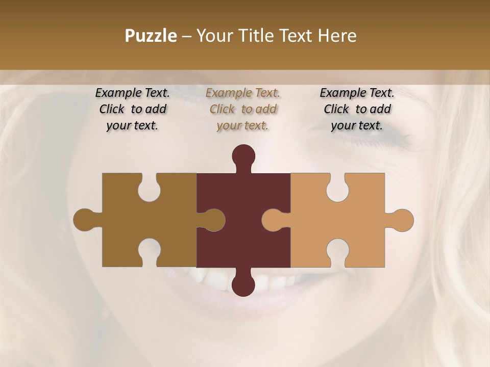 Head Shot Of Woman Smiling PowerPoint Template