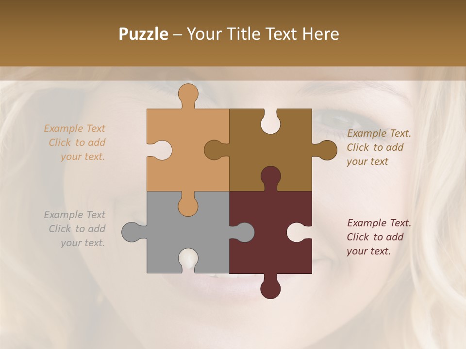 Head Shot Of Woman Smiling PowerPoint Template