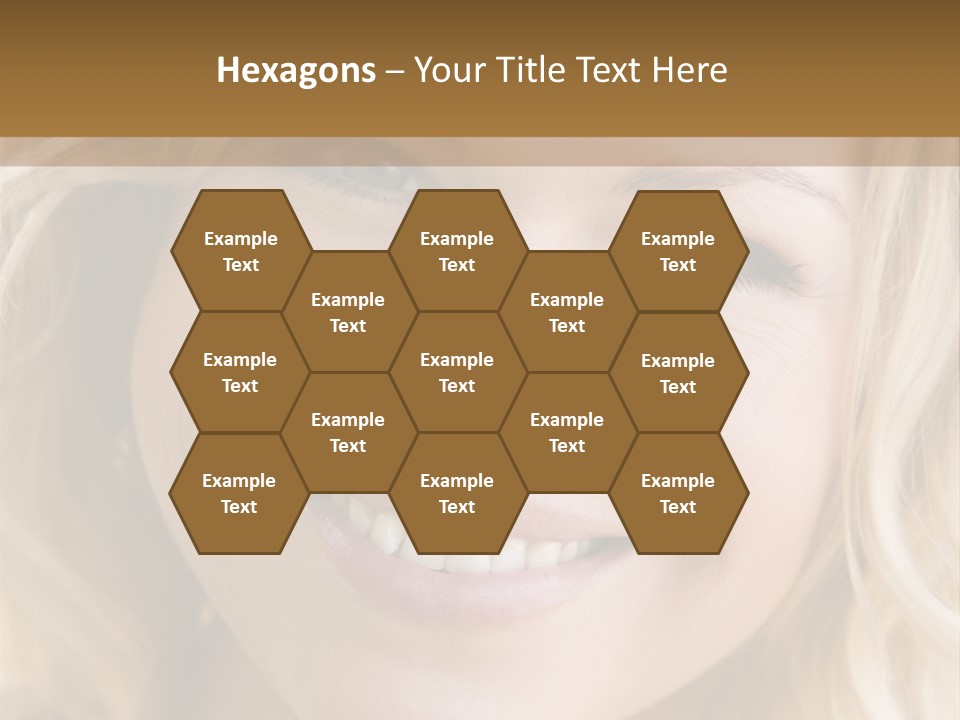 Head Shot Of Woman Smiling PowerPoint Template