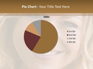 Head Shot Of Woman Smiling PowerPoint Template