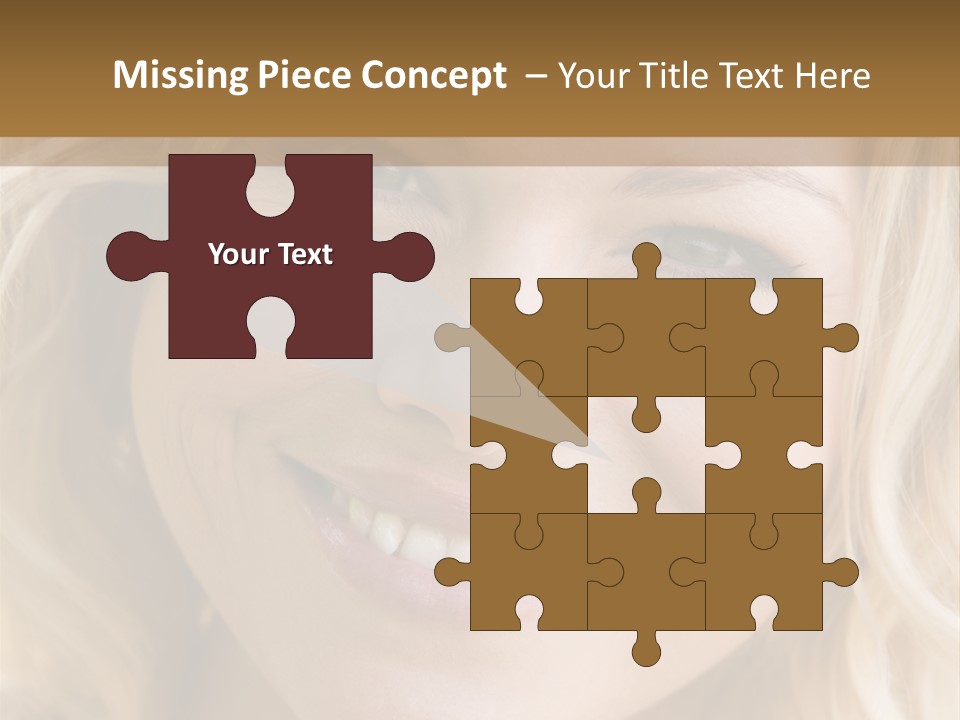 Head Shot Of Woman Smiling PowerPoint Template