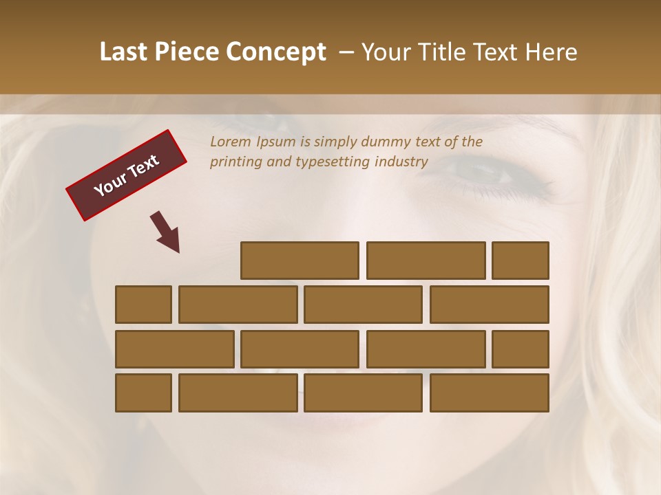 Head Shot Of Woman Smiling PowerPoint Template