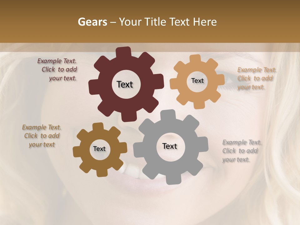 Head Shot Of Woman Smiling PowerPoint Template