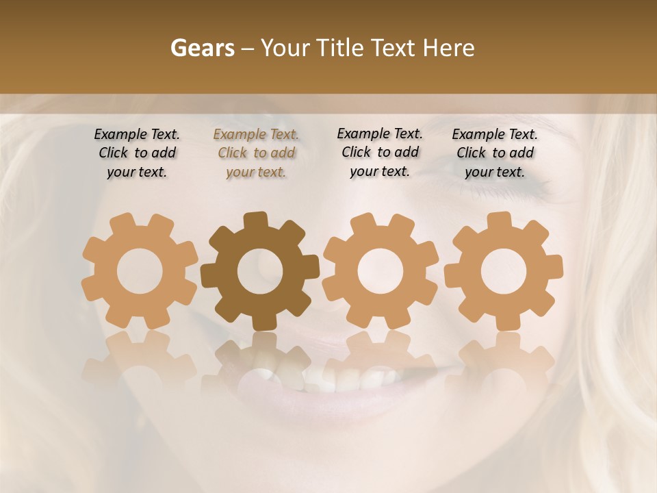 Head Shot Of Woman Smiling PowerPoint Template