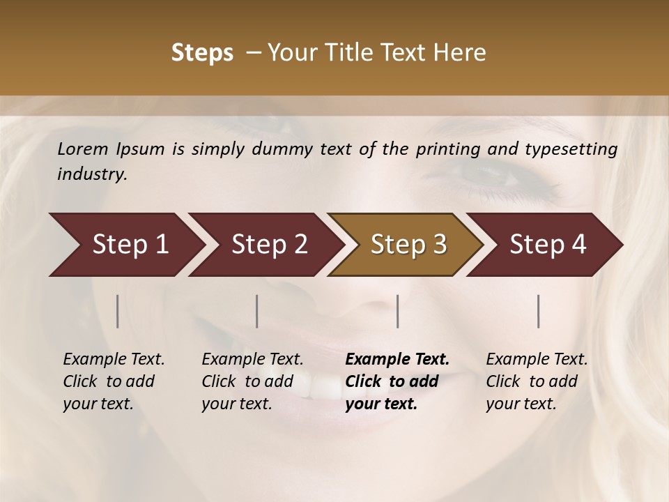 Head Shot Of Woman Smiling PowerPoint Template