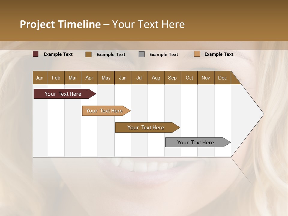 Head Shot Of Woman Smiling PowerPoint Template
