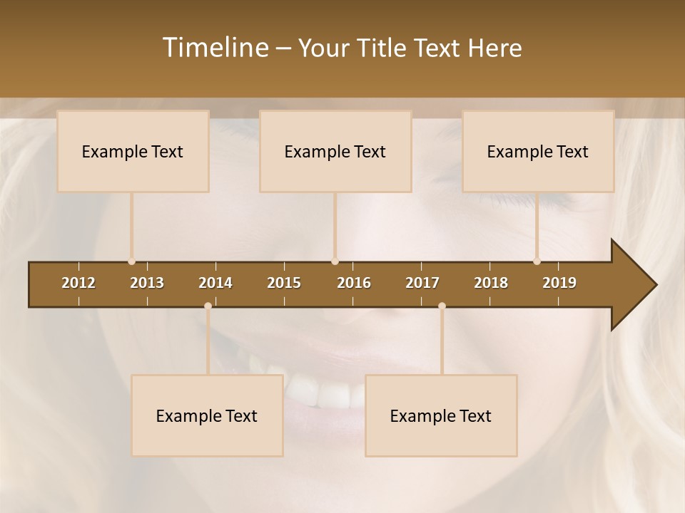 Head Shot Of Woman Smiling PowerPoint Template