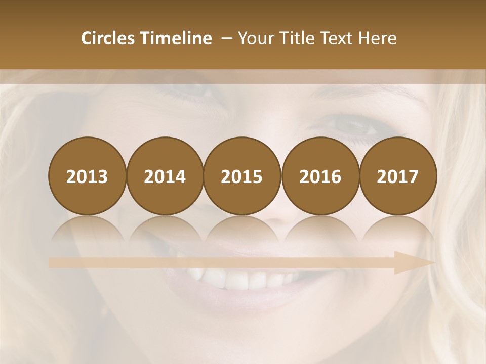 Head Shot Of Woman Smiling PowerPoint Template