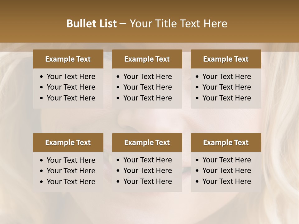 Head Shot Of Woman Smiling PowerPoint Template