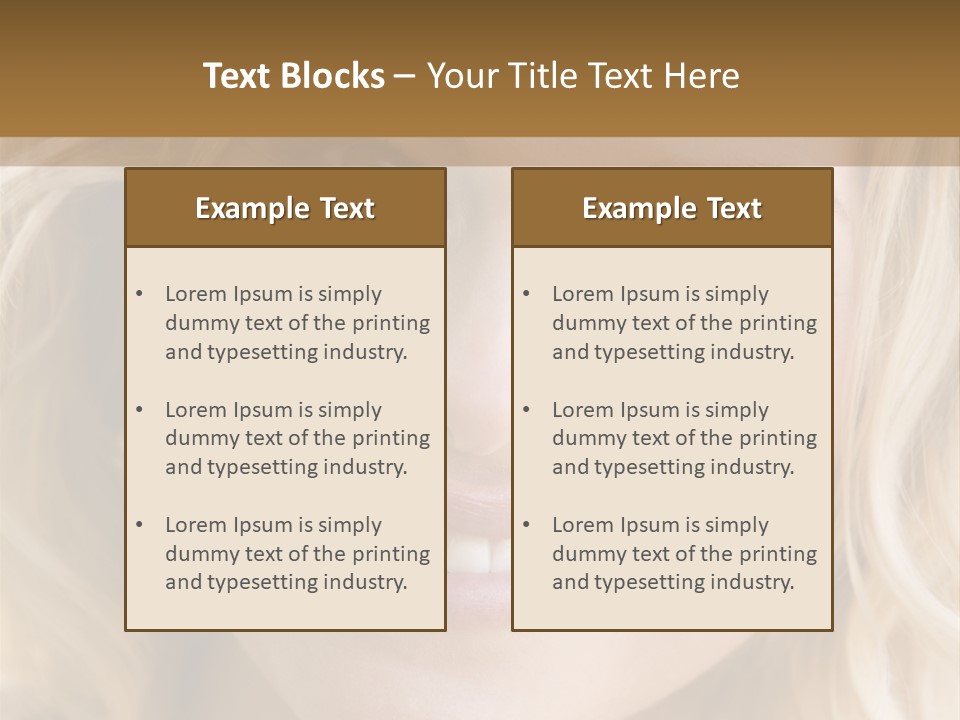 Head Shot Of Woman Smiling PowerPoint Template