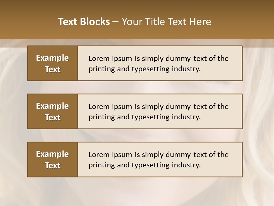 Head Shot Of Woman Smiling PowerPoint Template