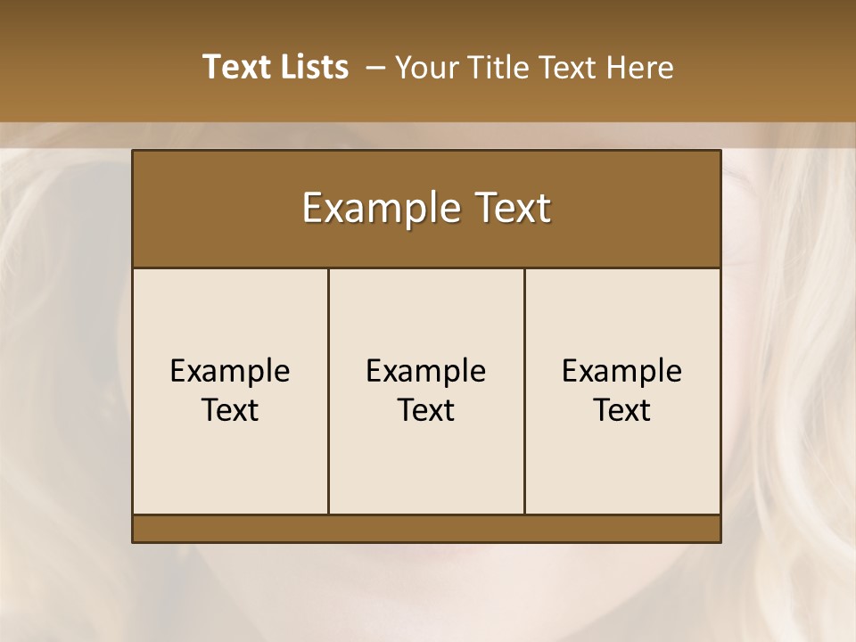 Head Shot Of Woman Smiling PowerPoint Template