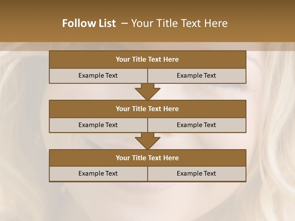 Head Shot Of Woman Smiling PowerPoint Template