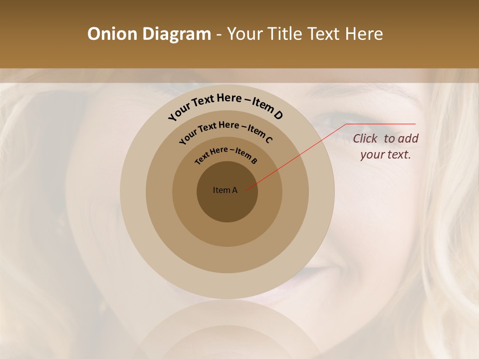 Head Shot Of Woman Smiling PowerPoint Template