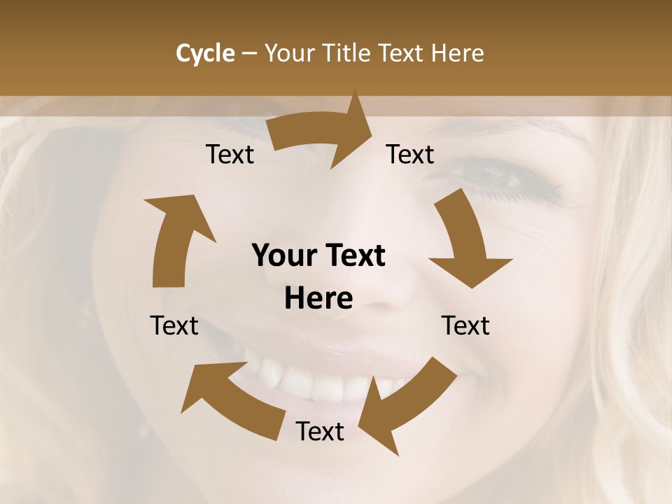 Head Shot Of Woman Smiling PowerPoint Template