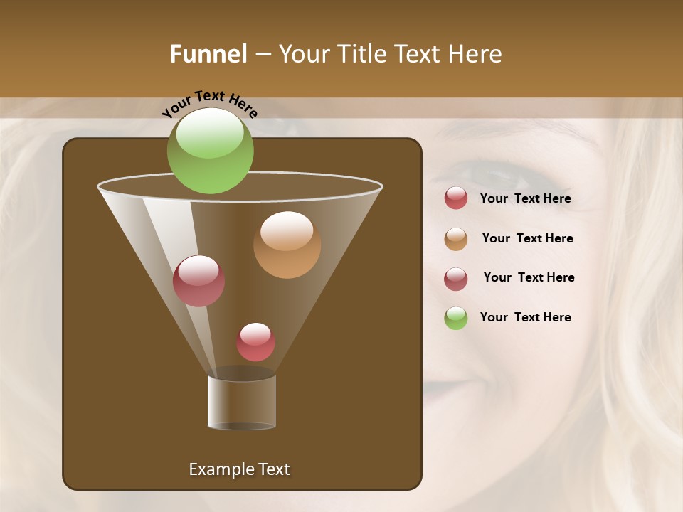 Head Shot Of Woman Smiling PowerPoint Template