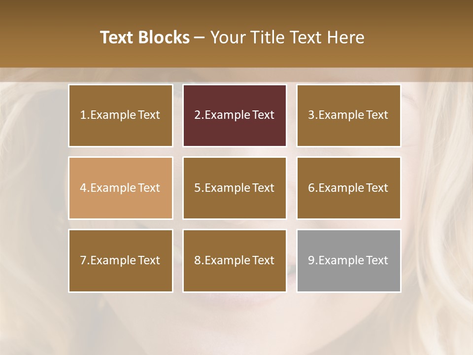 Head Shot Of Woman Smiling PowerPoint Template