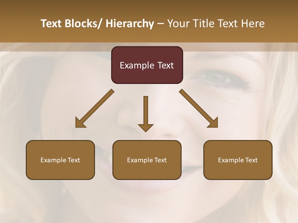 Head Shot Of Woman Smiling PowerPoint Template