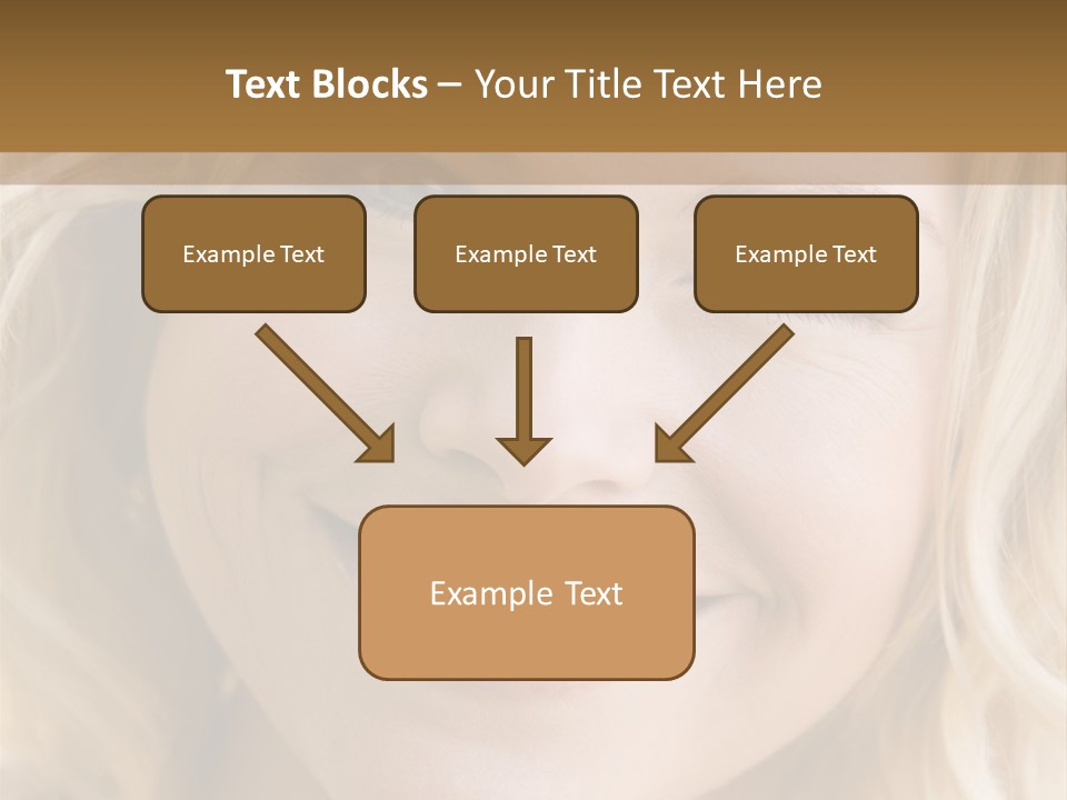Head Shot Of Woman Smiling PowerPoint Template