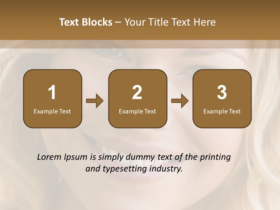 Head Shot Of Woman Smiling PowerPoint Template