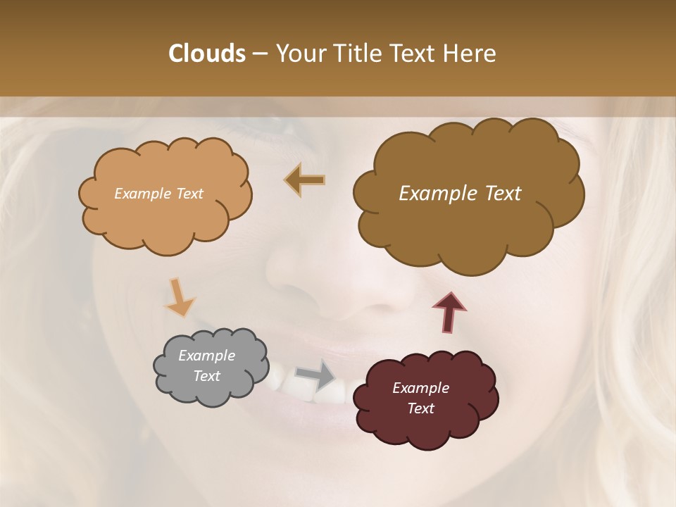Head Shot Of Woman Smiling PowerPoint Template