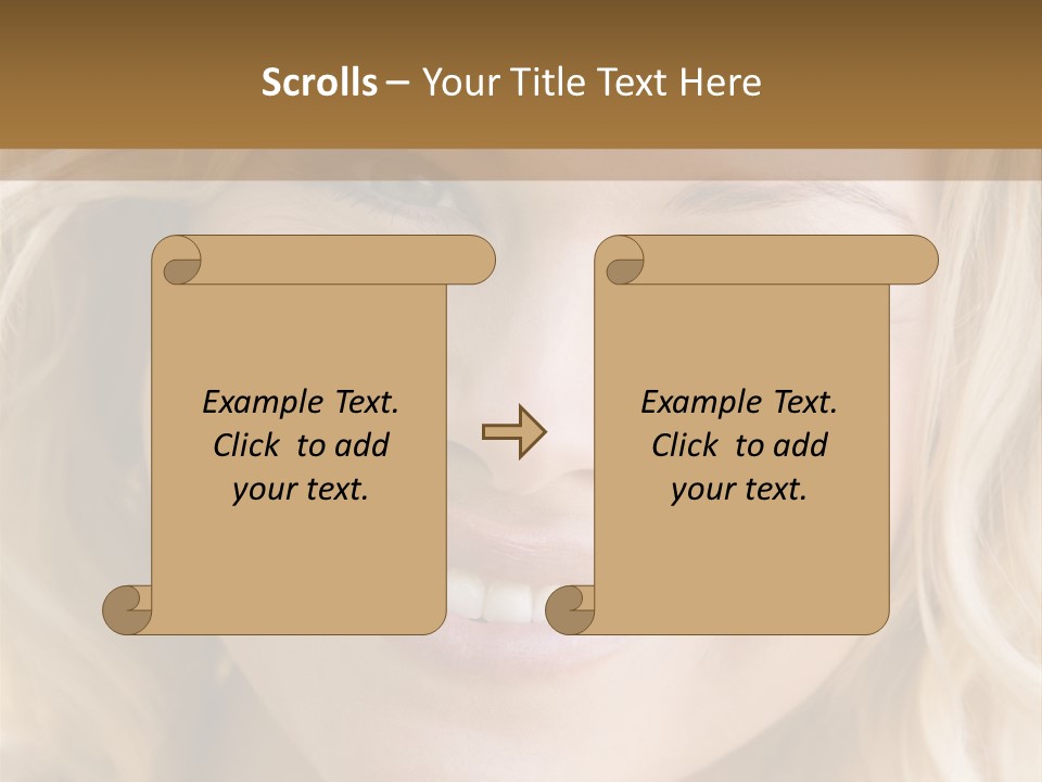 Head Shot Of Woman Smiling PowerPoint Template